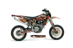 Husqvarna TC / TE 250 Dirt Bike Graphic Kit - 2005-2008 Firestorm Red