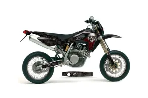 Husqvarna TC / TE 450 Dirt Bike Graphic Kit - 2005-2010 Bone Collector Black