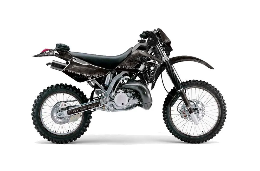 Kawasaki KDX200 Dirt Bike Graphic Kit - 1995-2006 Reaper Black