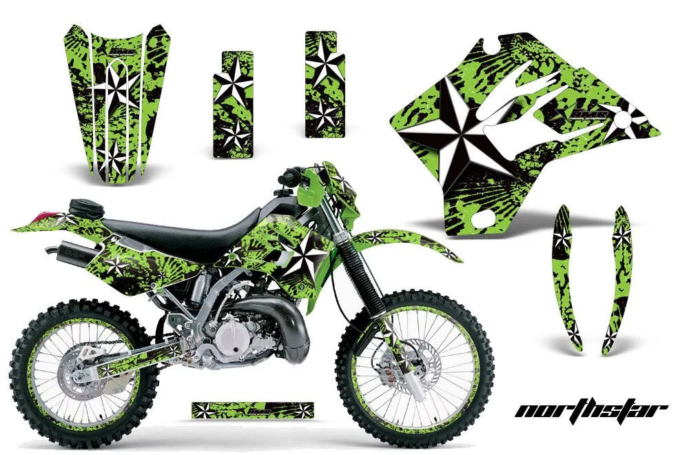 Kawasaki KDX220 Dirt Bike Graphic Kit - 1997-2005 NorthStar Green