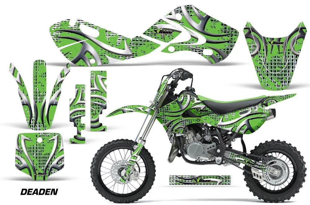 Kawasaki KLX110 Dirt Bike Graphic Kit - 2002-2009 Deaden Green
