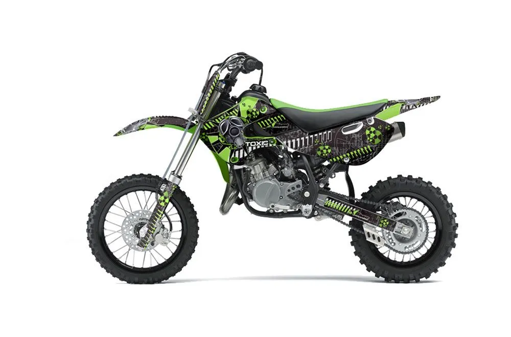 Kawasaki KLX110 Dirt Bike Graphic Kit - 2002-2009 Toxicity Green