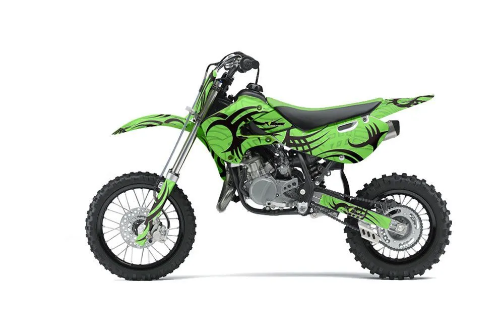 Kawasaki KLX110 Dirt Bike Graphic Kit - 2002-2009 Tribe Green