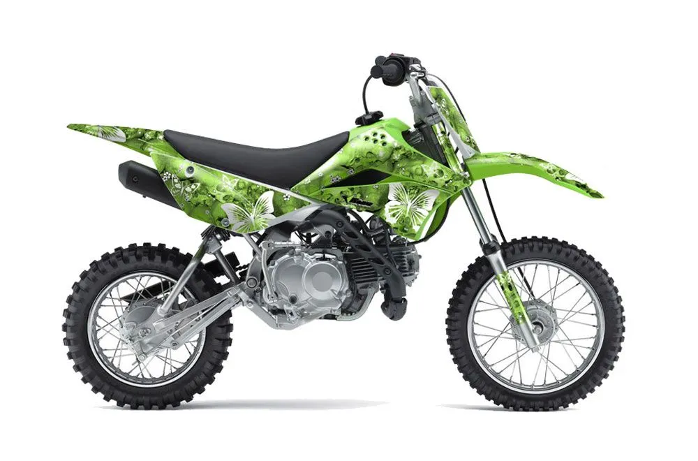 Kawasaki KLX110 Dirt Bike Graphic Kit - 2010-2025 Butterfly Green