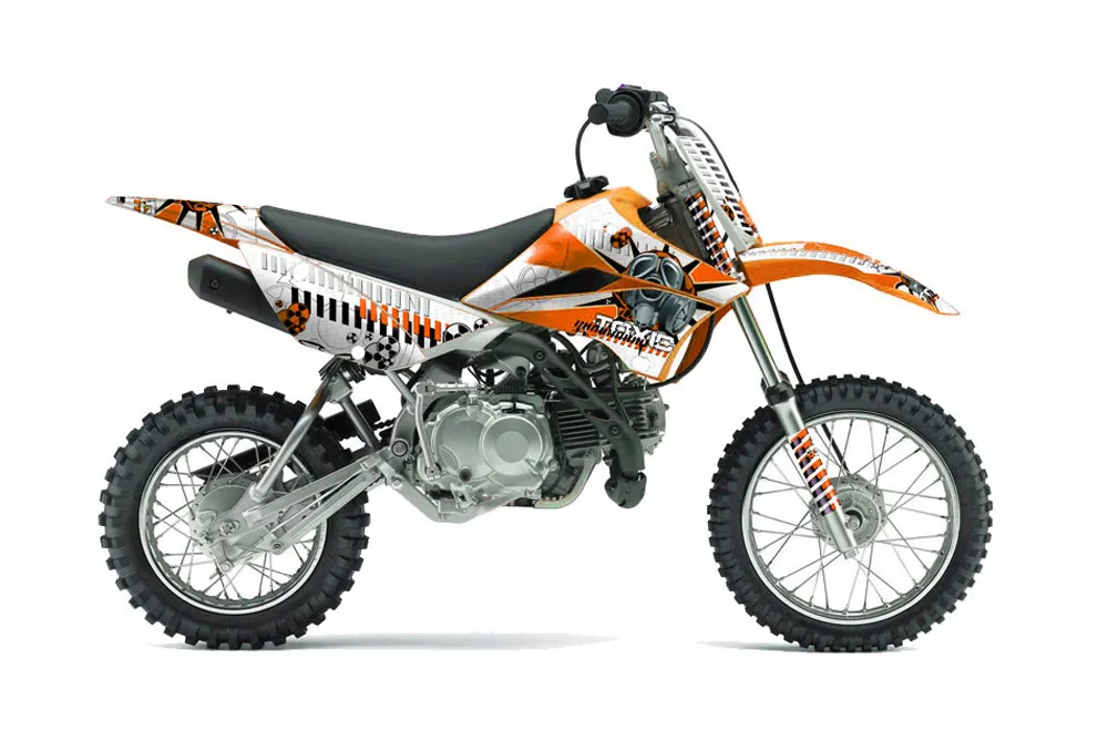 Kawasaki KLX110 Dirt Bike Graphic Kit - 2010-2025 Toxicity Orange