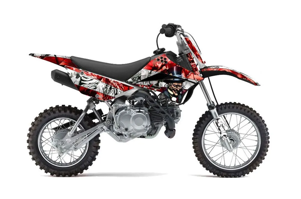 Kawasaki KLX110L Dirt Bike Graphic Kit - 2010-2025 Mad Hatter Red