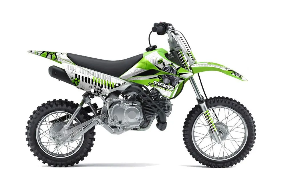 Kawasaki KLX110L Dirt Bike Graphic Kit - 2010-2025 Toxicity Green