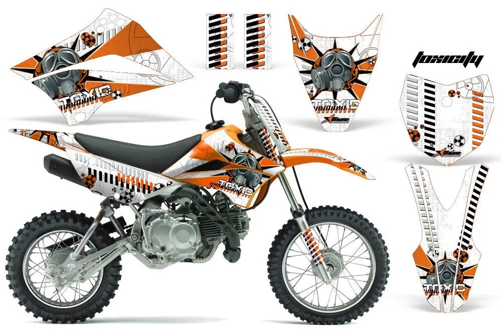 Kawasaki KLX110L Dirt Bike Graphic Kit - 2010-2025 Toxicity Orange