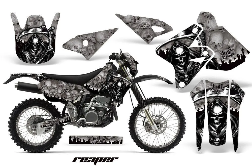 Kawasaki KLX400 Dirt Bike Graphic Kit - 2000-2016 Reaper Silver