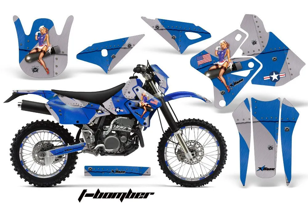 Kawasaki KLX400 Dirt Bike Graphic Kit - 2000-2016 T Bomber Blue