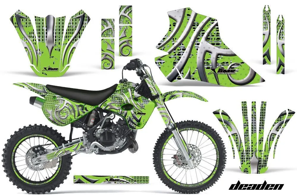 Kawasaki KX100 Dirt Bike Graphic Kit - 1995-1997 Deaden Green