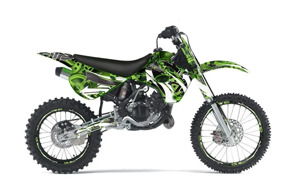 Kawasaki KX100 Dirt Bike Graphic Kit - 1995-1997 Expo Green
