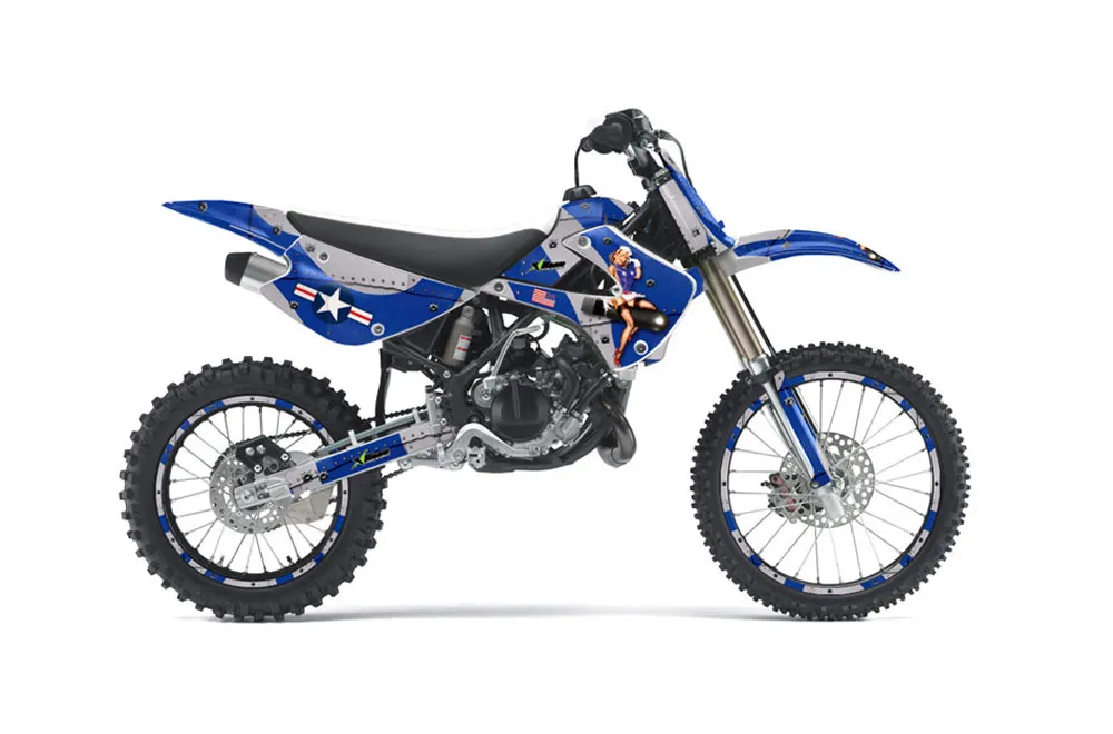 Kawasaki KX100 Dirt Bike Graphic Kit - 2001-2013 T Bomber Green