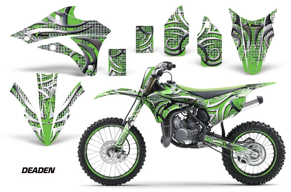 Kawasaki KX100 Dirt Bike Graphic Kit - 2014-2021 Deaden Green