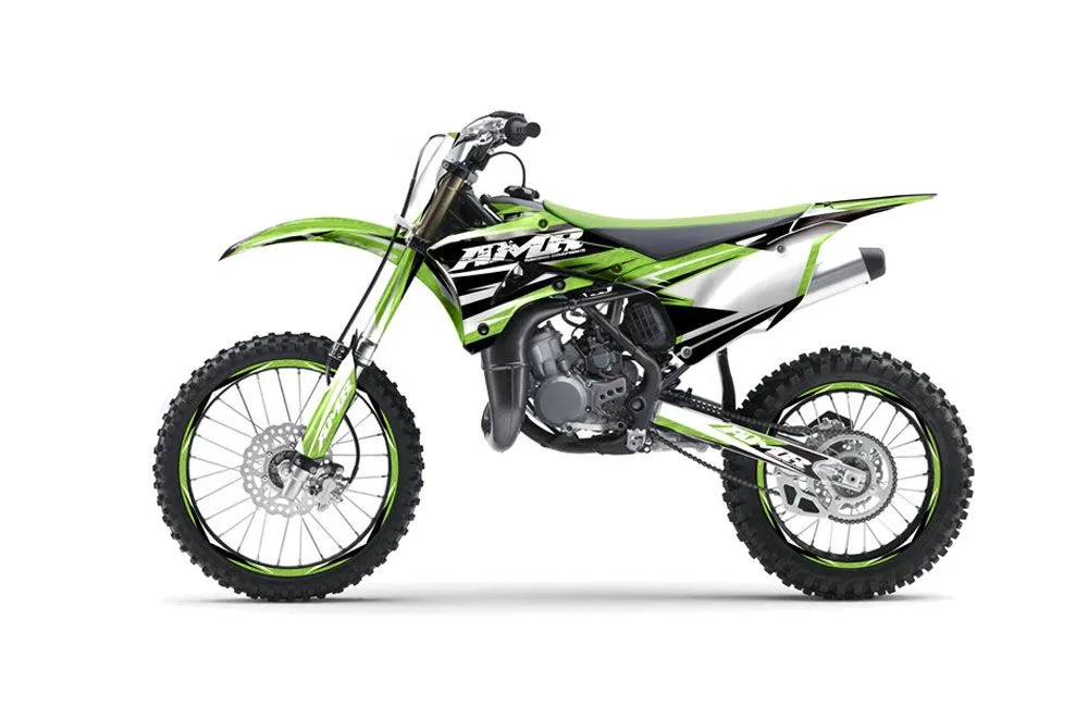 Kawasaki KX100 Dirt Bike Graphic Kit - 2014-2021 Infinity Green