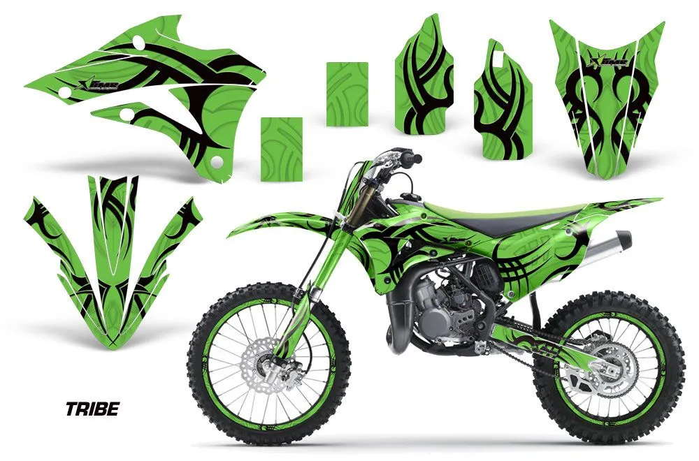 Kawasaki KX100 Dirt Bike Graphic Kit - 2014-2021 Tribe Green