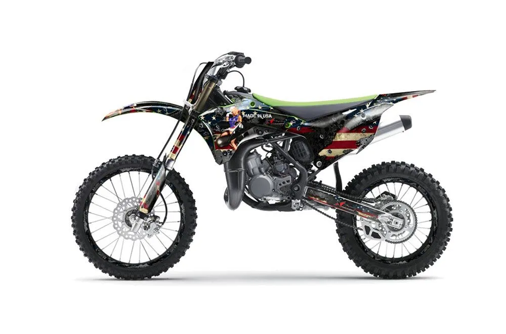 Kawasaki KX100 Dirt Bike Graphic Kit - 2014-2021 WW2