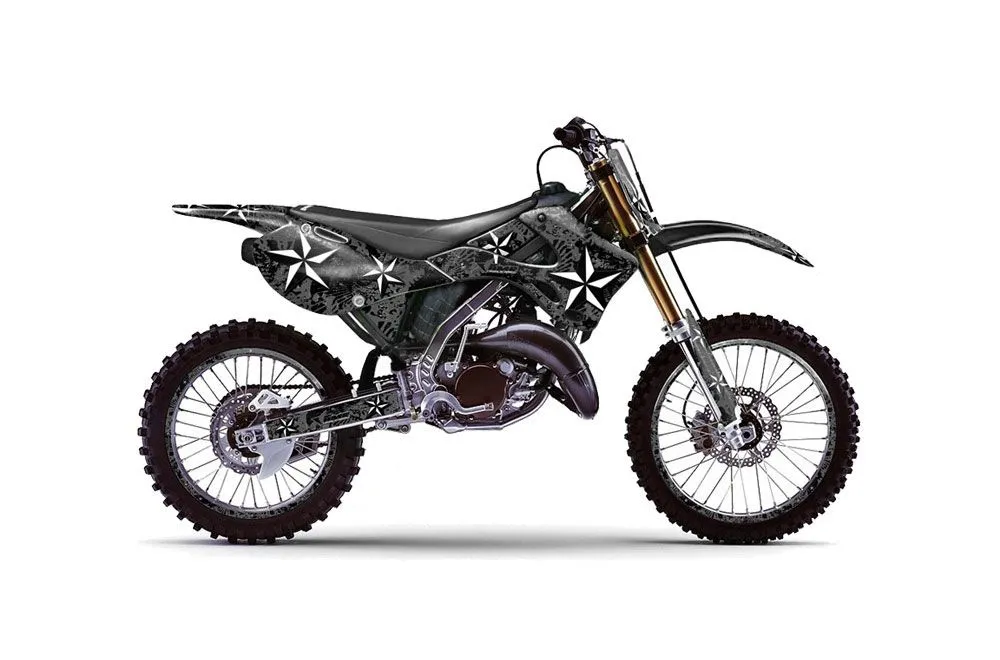 Kawasaki KX125 Dirt Bike Graphic Kit - 1999-2002 NorthStar Black