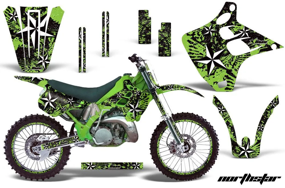 Kawasaki KX250 Dirt Bike Graphic Kit - 1990-1991 NorthStar Green
