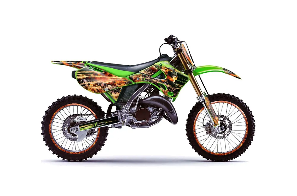Kawasaki KX250 Dirt Bike Graphic Kit - 1999-2002 Firestorm Green