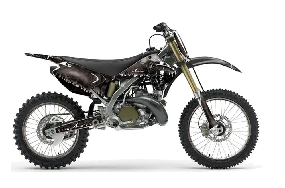 Kawasaki KX250 Dirt Bike Graphic Kit - 2003-2016 Reaper Black
