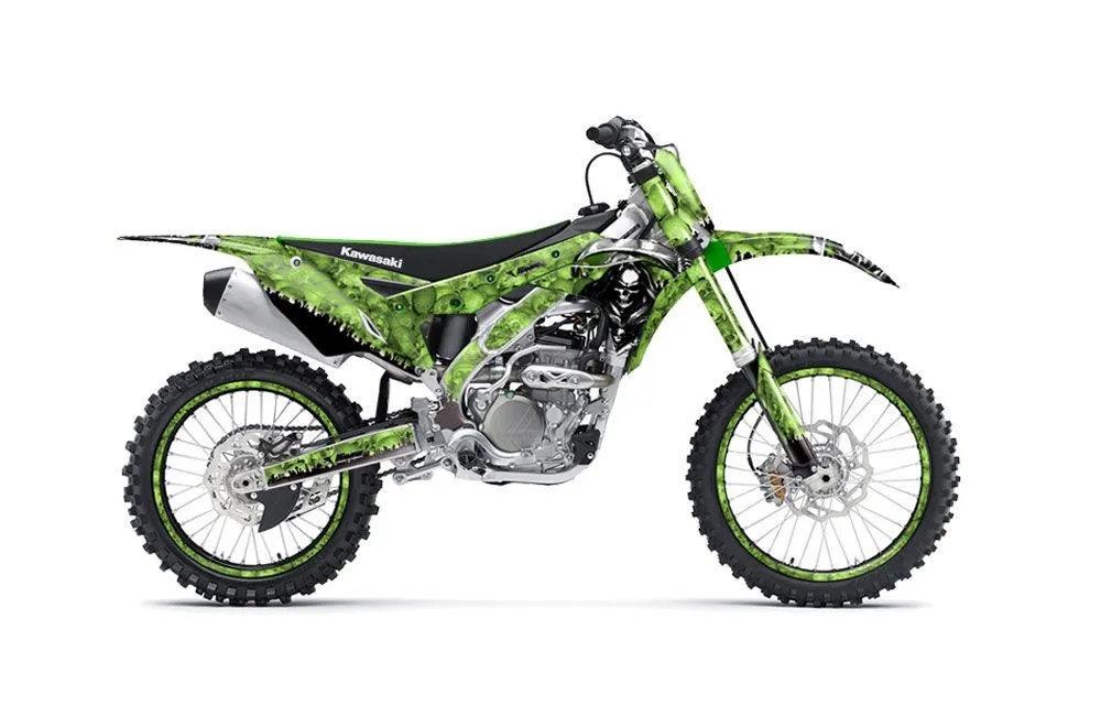 Kawasaki KX250F Dirt Bike Graphic Kit - 2017-2018 Reaper Green