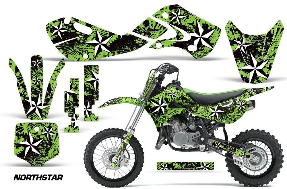Kawasaki KX65 Dirt Bike Graphic Kit - 2002-2018 NorthStar Green