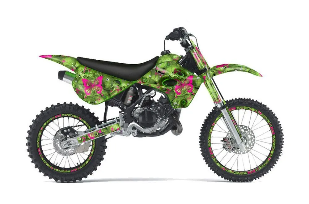 Kawasaki KX80 Dirt Bike Graphic Kit - 1995-1997 Butterfly Green