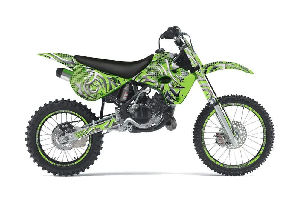 Kawasaki KX80 Dirt Bike Graphic Kit - 1995-1997 Deaden Green