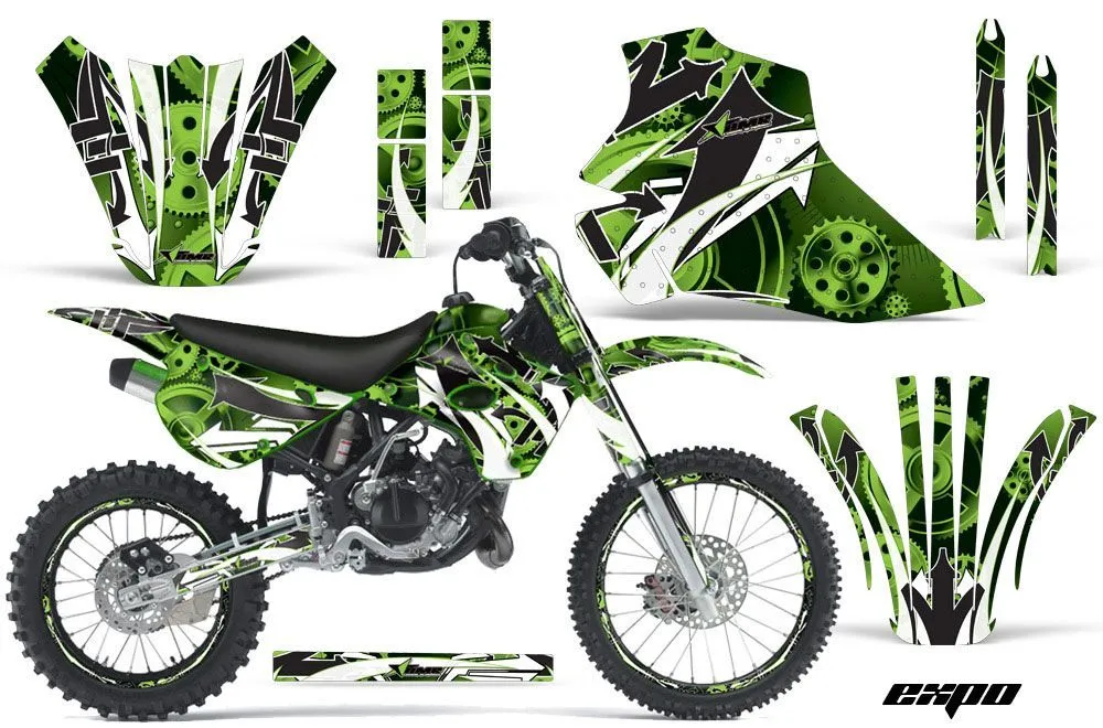 Kawasaki KX80 Dirt Bike Graphic Kit - 1995-1997 Expo Green