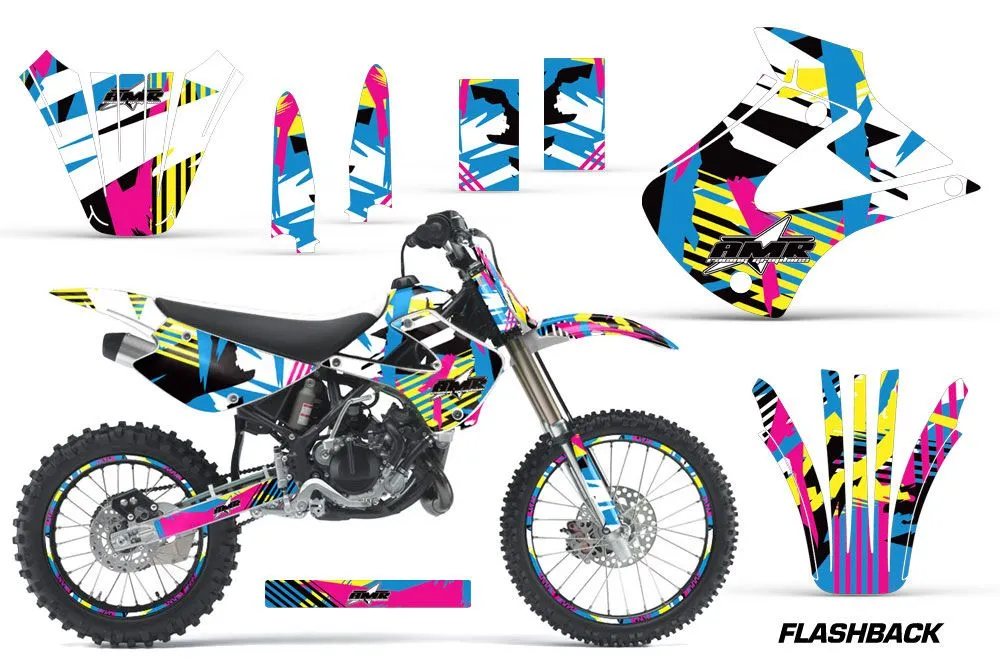 Kawasaki KX85 Dirt Bike Graphic Kit - 2001-2013 Flashback