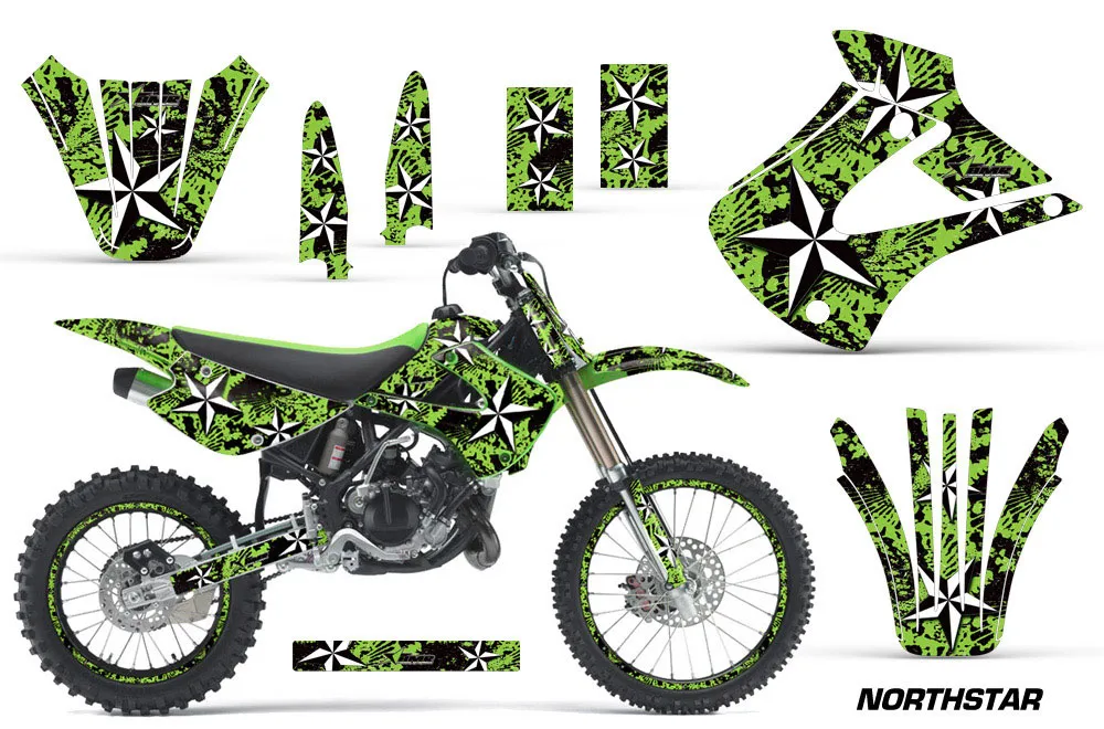 Kawasaki KX85 Dirt Bike Graphic Kit - 2001-2013 NorthStar Green