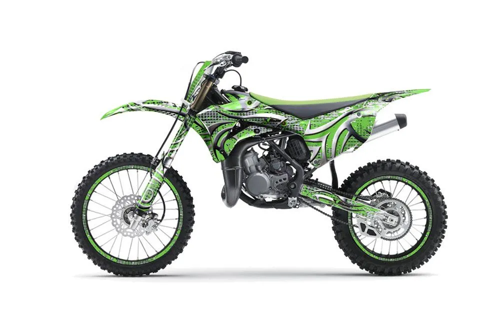 Kawasaki KX85 Dirt Bike Graphic Kit - 2014-2021 Deaden Green