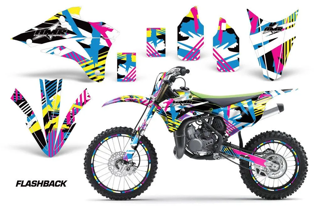 Kawasaki KX85 Dirt Bike Graphic Kit - 2014-2021 Flashback