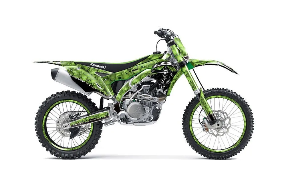 Kawasaki KXF450 Dirt Bike Graphic Kit - 2016 Reaper Green