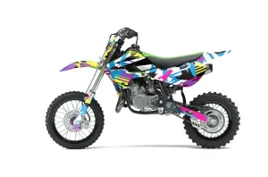 Kawasaki KLX110 Dirt Bike Graphic Kit - 2002-2009 Flashback