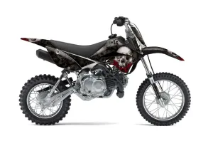 Kawasaki KLX110 Dirt Bike Graphic Kit - 2010-2025 Bone Collector Black