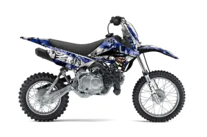 Kawasaki KLX110 Dirt Bike Graphic Kit - 2010-2025 Mad Hatter Blue