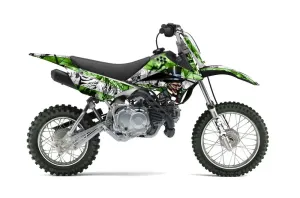 Kawasaki KLX110 Dirt Bike Graphic Kit - 2010-2025 Mad Hatter Green