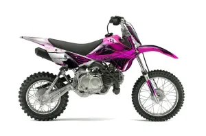 Kawasaki KLX110L Dirt Bike Graphic Kit - 2010-2025 Carbon X Pink