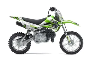 Kawasaki KLX110L Dirt Bike Graphic Kit - 2010-2025 Toxicity Green