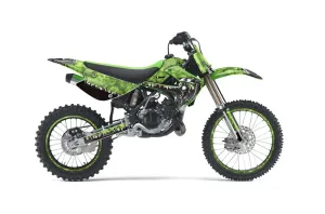Kawasaki KX100 Dirt Bike Graphic Kit - 2001-2013 Reaper Green