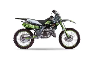 Kawasaki KX125 Dirt Bike Graphic Kit - 1994-1998 Mad Hatter Black