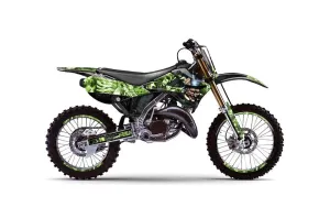 Kawasaki KX125 Dirt Bike Graphic Kit - 1999-2002 Mad Hatter Black