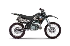 Kawasaki KX250 Dirt Bike Graphic Kit - 1992-1993 Mad Hatter Black