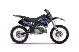 Kawasaki KX250 Dirt Bike Graphic Kit - 1992-1993 Tribal Flame Blue