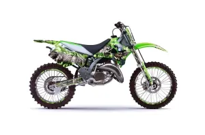 Kawasaki KX250 Dirt Bike Graphic Kit - 1994-1998 Mad Hatter Green
