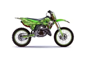 Kawasaki KX250 Dirt Bike Graphic Kit - 1999-2002 Reaper Green