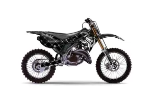 Kawasaki KX250 Dirt Bike Graphic Kit - 1999-2002 Silver Star - Reloaded White
