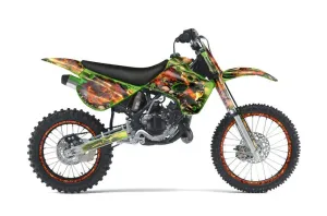 Kawasaki KX80 Dirt Bike Graphic Kit - 1995-1997 Firestorm Green